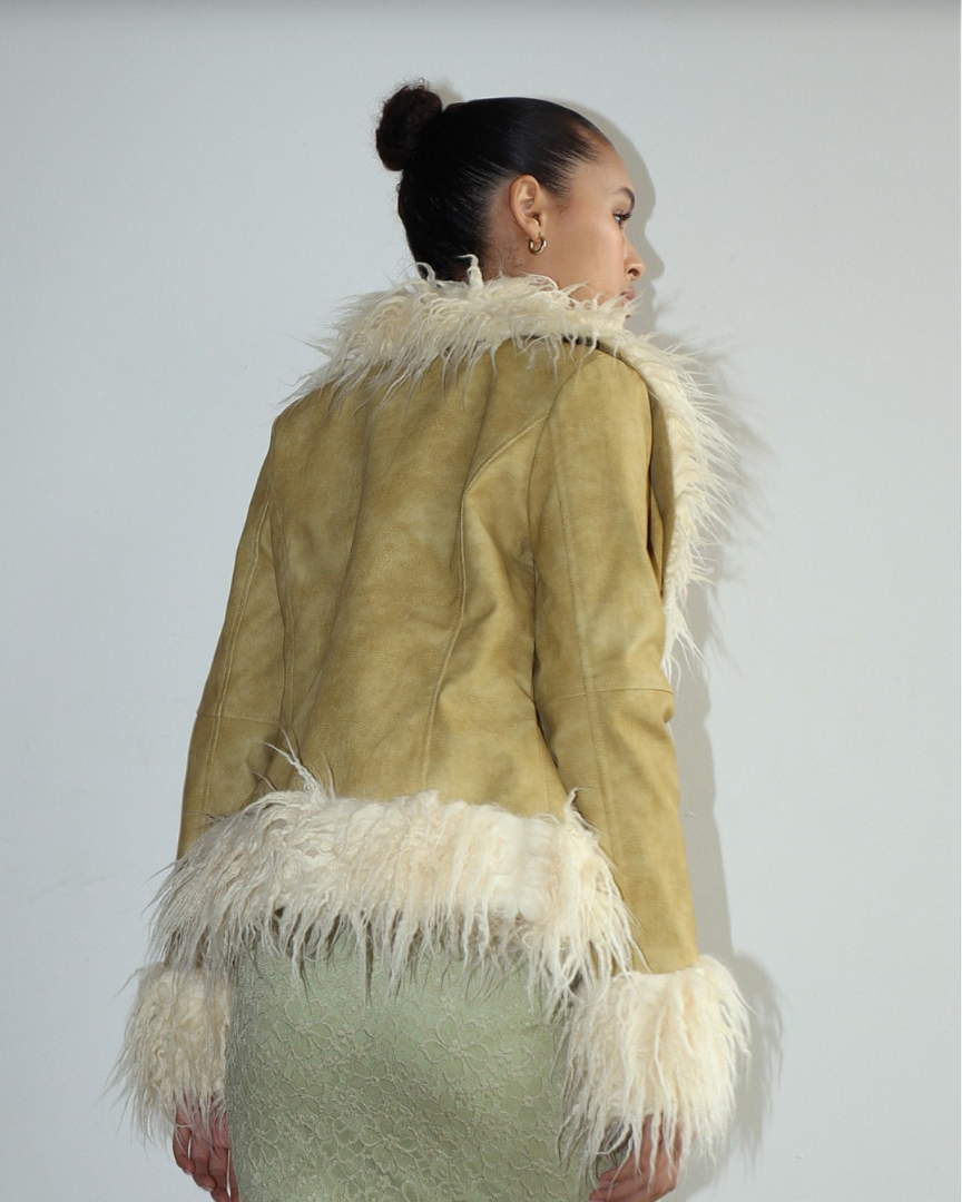 Jones Shaggy Trim Jacket