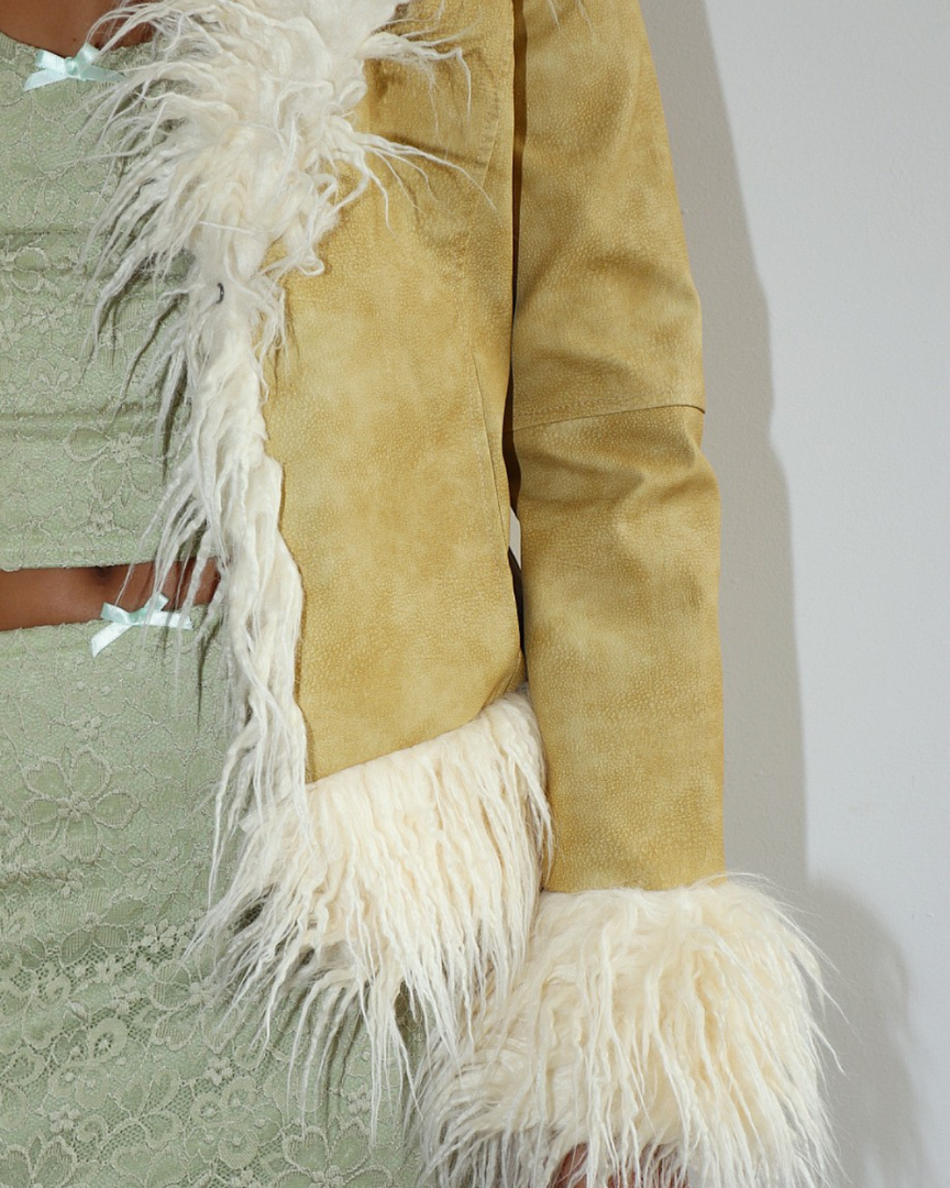 Jones Shaggy Trim Jacket