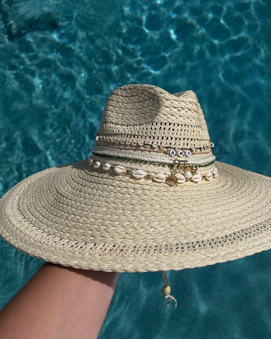 Boho Beaded Beach Hat